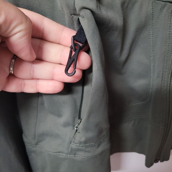 Lole Athletic Jacket Full Zip Womens XL Green Zipper Pocket Long Sleeve Active - Picture 8 of 10